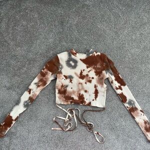 Zara Cropped Open Back Wrap Top